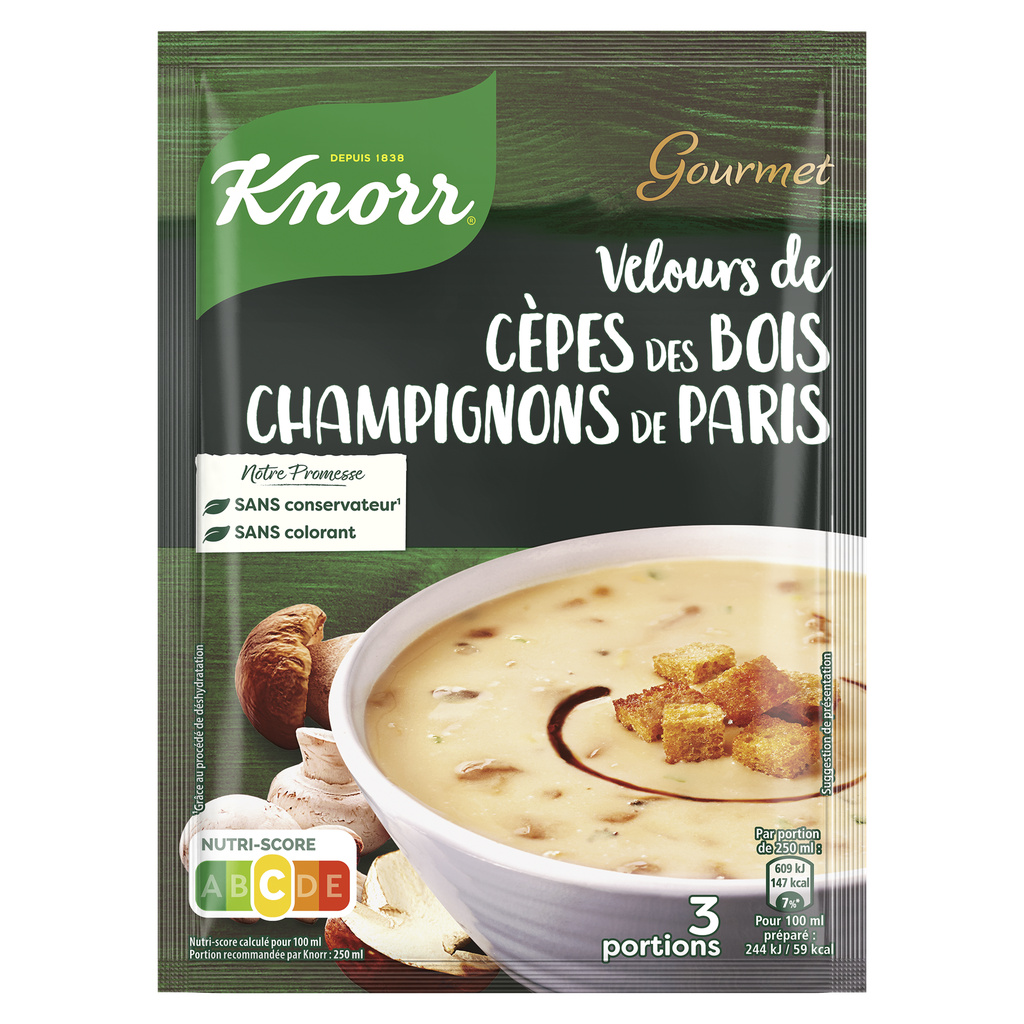 Knorr Moments Gourmets Dehydrated Soup Porcini Mushroom Velvet 91g 3 Servings