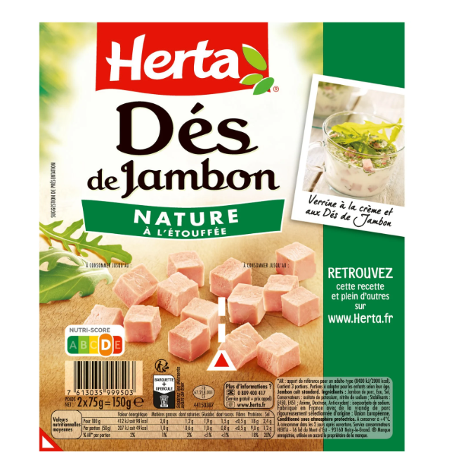 2X75G DES DE JAMBON SECABLE HERTA