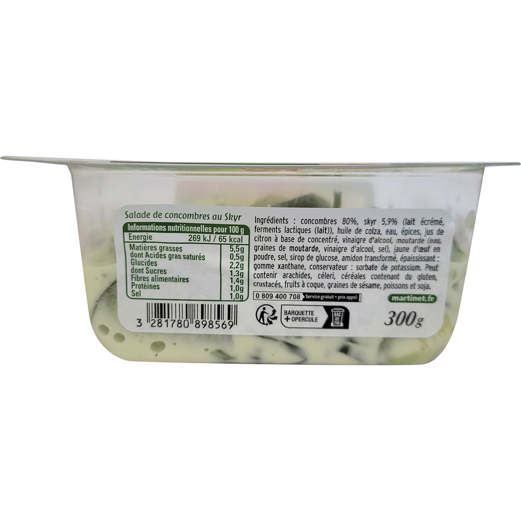 Concombres au skyr 300g