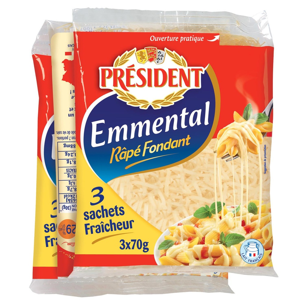 PRESIDENT EMMENTAL RAPE FONDANT 3X70G