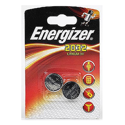 Energizer Lithium CR2032 Button Batteries, Pack of 2