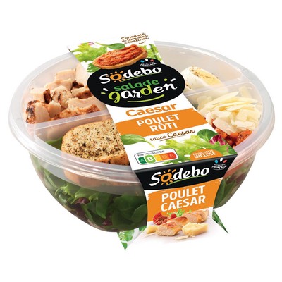 SODEBO SALADE GARDEN 240G CAESAR POULET CAESAR