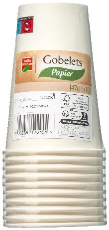 Gobelets Carton Blanc BF 47cl x10