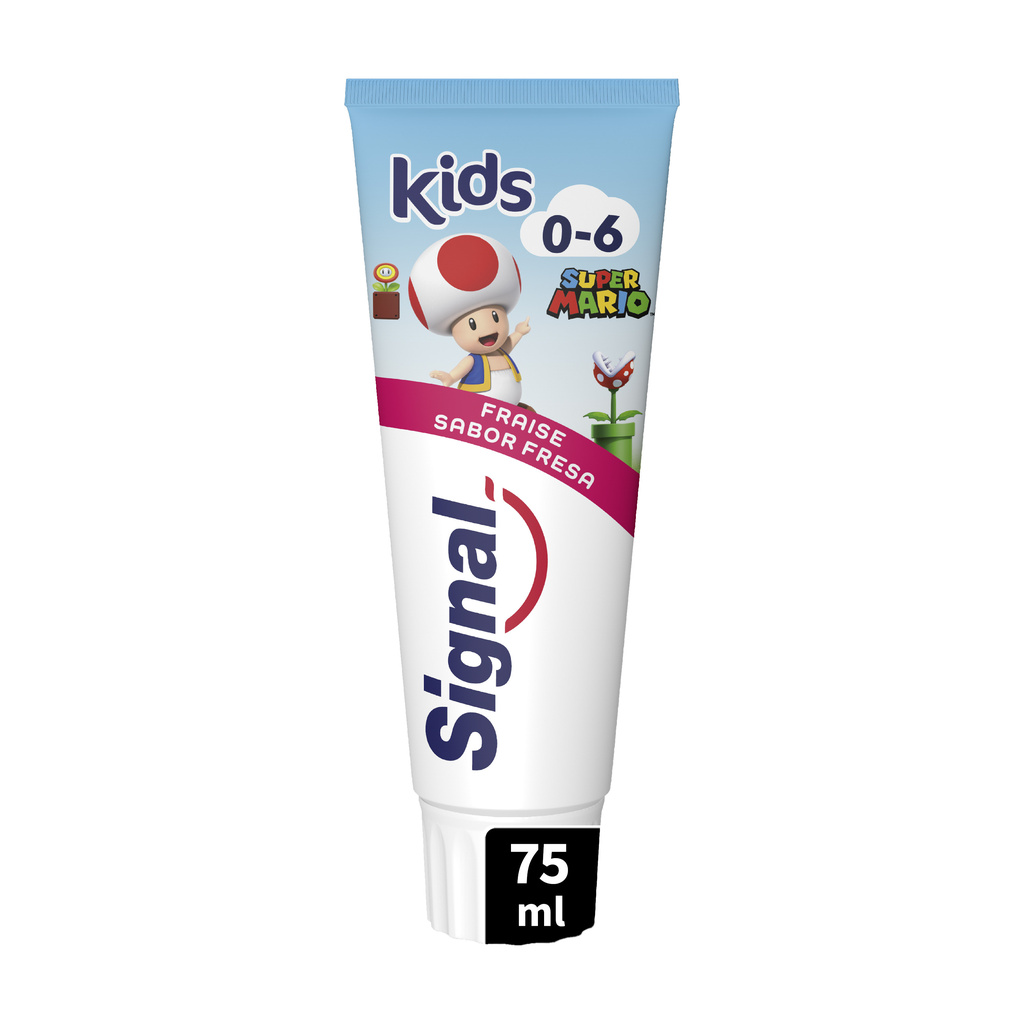 Signal Dentifrice Enfant Super Mario Fraise 0-6 ans 75ml
