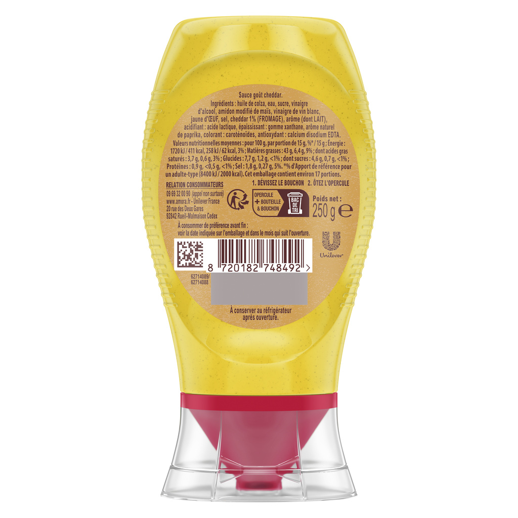 Amora Sauce pour Cheeseburger Flacon Souple 250ml