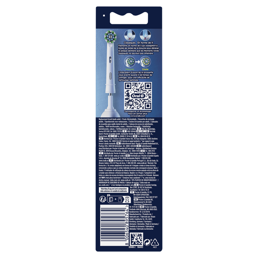Oral-B Pro Cross Action Brossettes Pour Brosse À Dents, 2 Unités