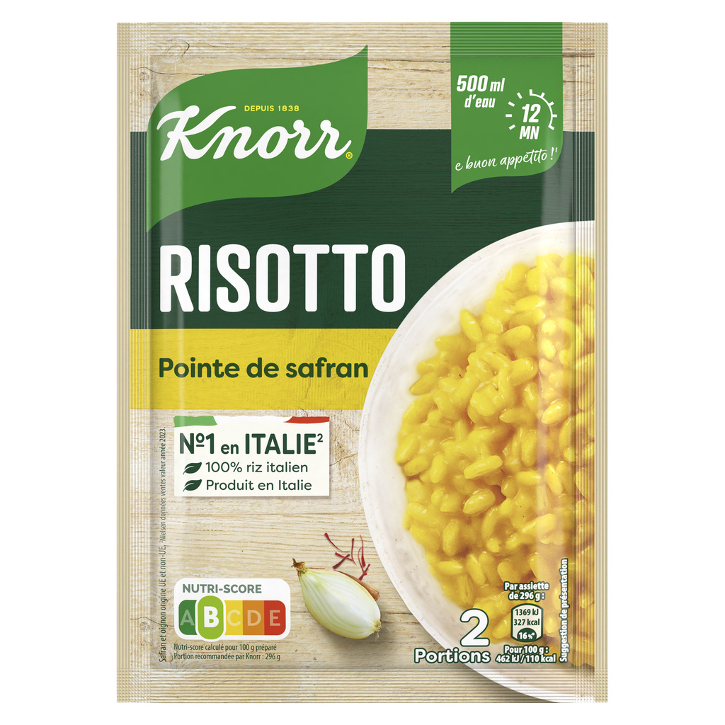 Knorr Risotto Pointe de Safran plat cuisiné en 12min 2 portions