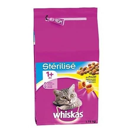 WHISKAS Chicken Kibble for Sterilised Adult Cats 1.75kg