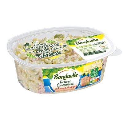 Salade Bonduelle pâtes tortis concombre saumon   300g