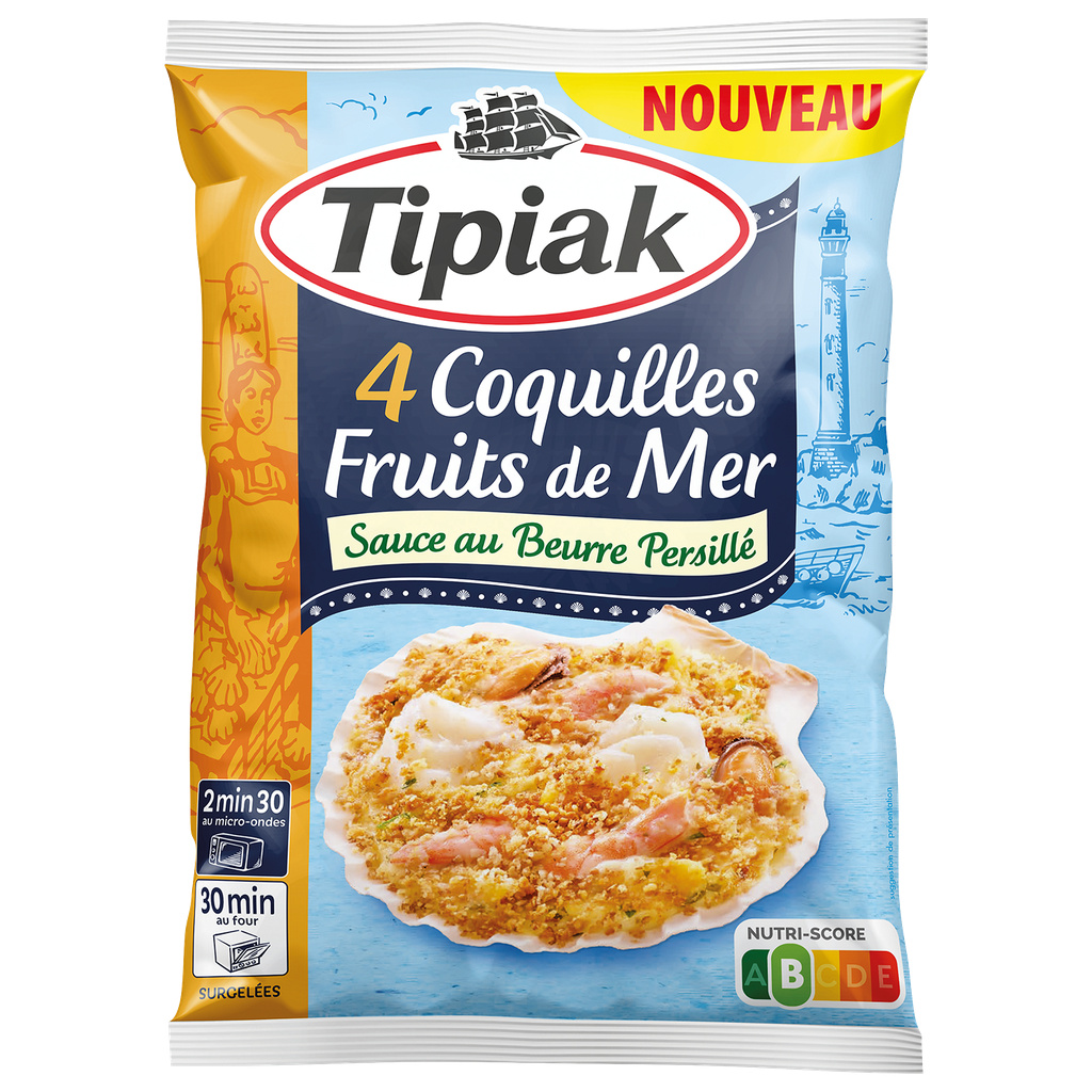 Coquilles aux Fruits de Mer 4x90g Tipiak