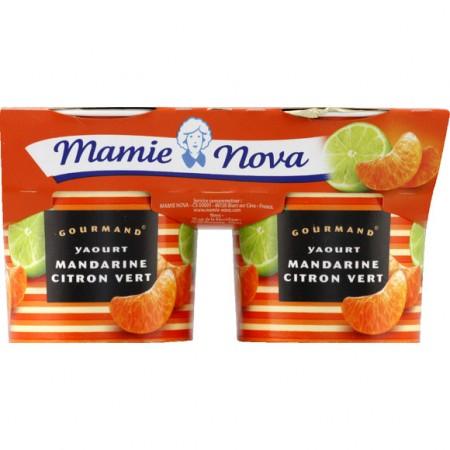 Mamie Nova Yaourt Gourmand Mandarine Citron vert 2x150g