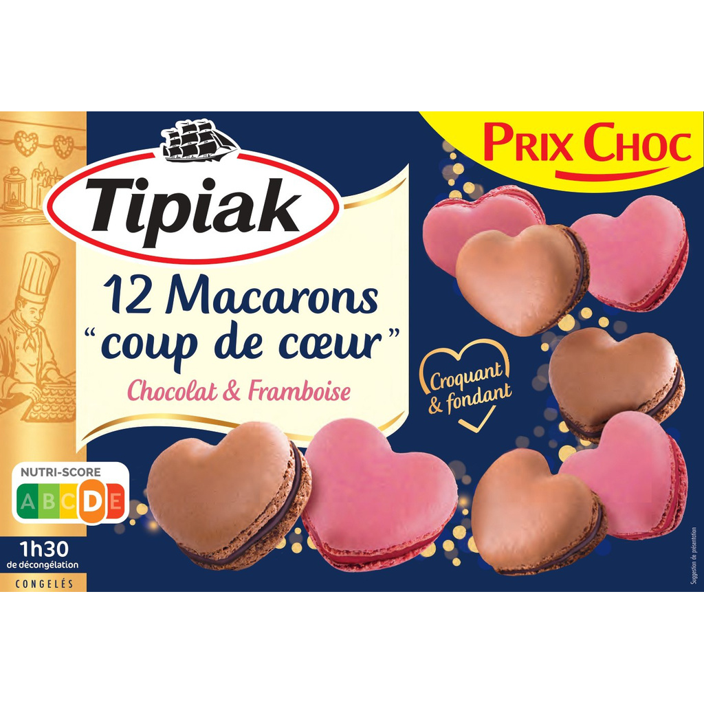 12 MACARONS COEUR TIPIAK PX CHOC