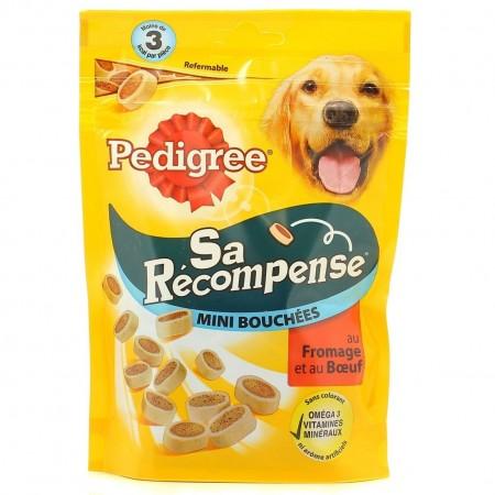 PEDIGREE Sa Récompense Mini Bouchées au boeuf et fromage pour chien 140g