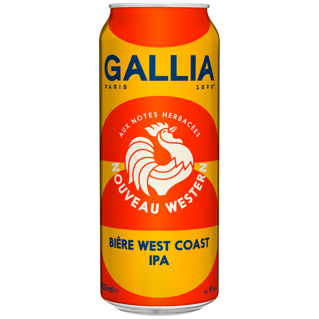 Gallia Nouveau Western - Bière West Coast IPA non filtrée 6° Canette 50cl