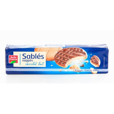 Milk Chocolate-Covered Shortbread x16 Belle France Box 195g