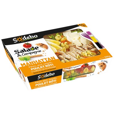 SODEBO SALADE&CIE 320G MANHATTAN OEUF POULET FROMAGE