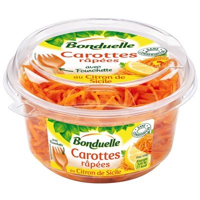 Salade Bonduelle carottes râpées citron de sicile   180g