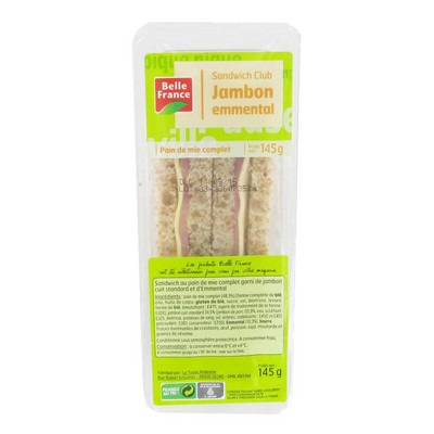 SDW CLUB JAMBON EMMENTAL BF BARQUETTE 145 G 