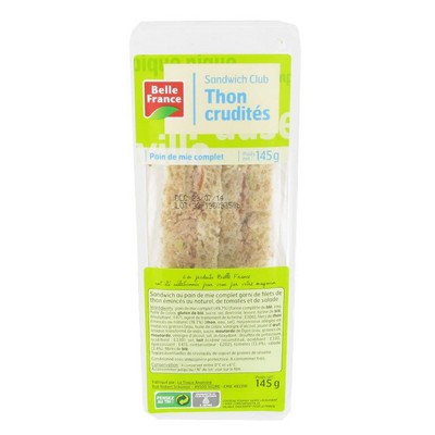 BF Tuna & Tomato Club Sandwich Tray 145g