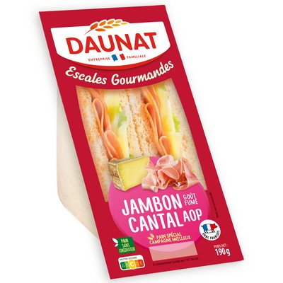 Smoked Ham & Cantal AOP Gourmet Sandwich 190g