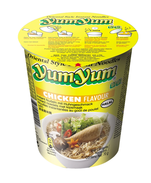 Yum Yum Chicken Noodles Cup 70g