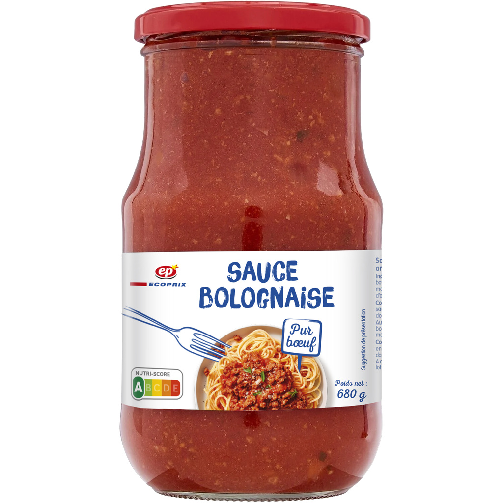 Sauce Bolognaise Pur Bœuf Bocal 680g