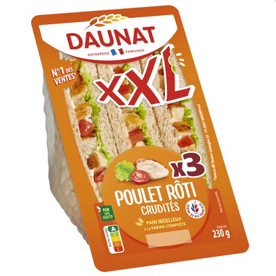 XXL POULET ROTI CRUDITES DAUNAT 230G