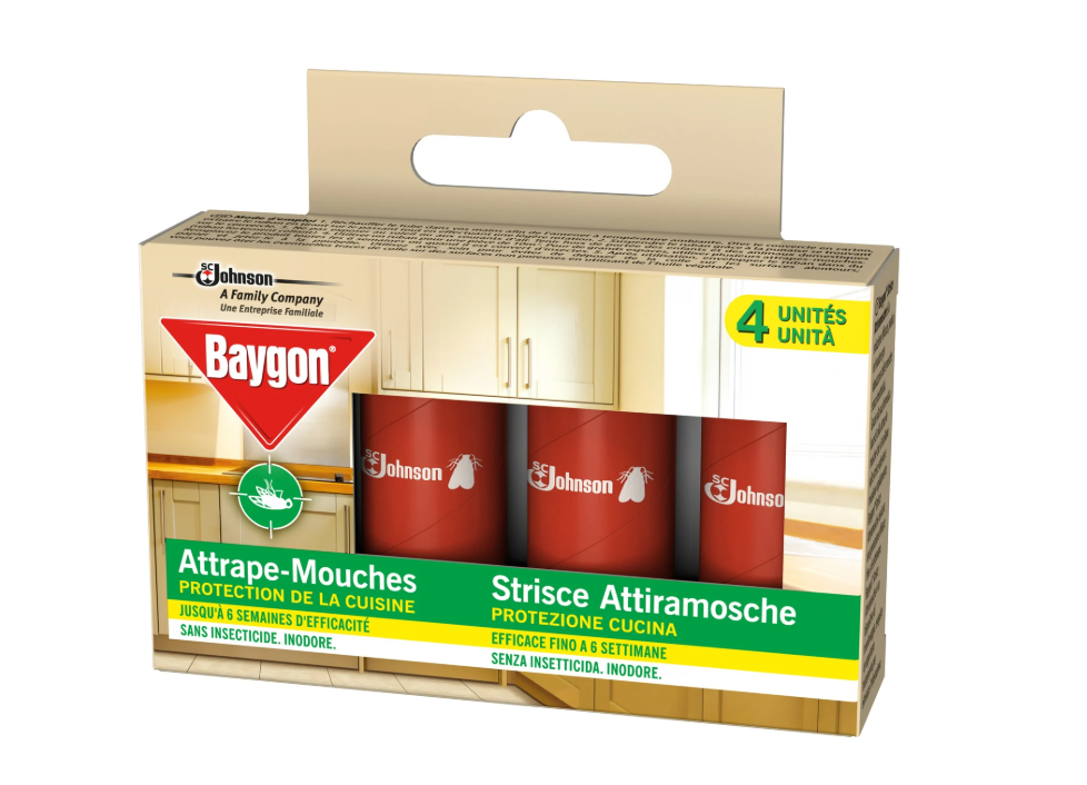 BAYGON ATTRAPE MOUCHES 4 RUBANS