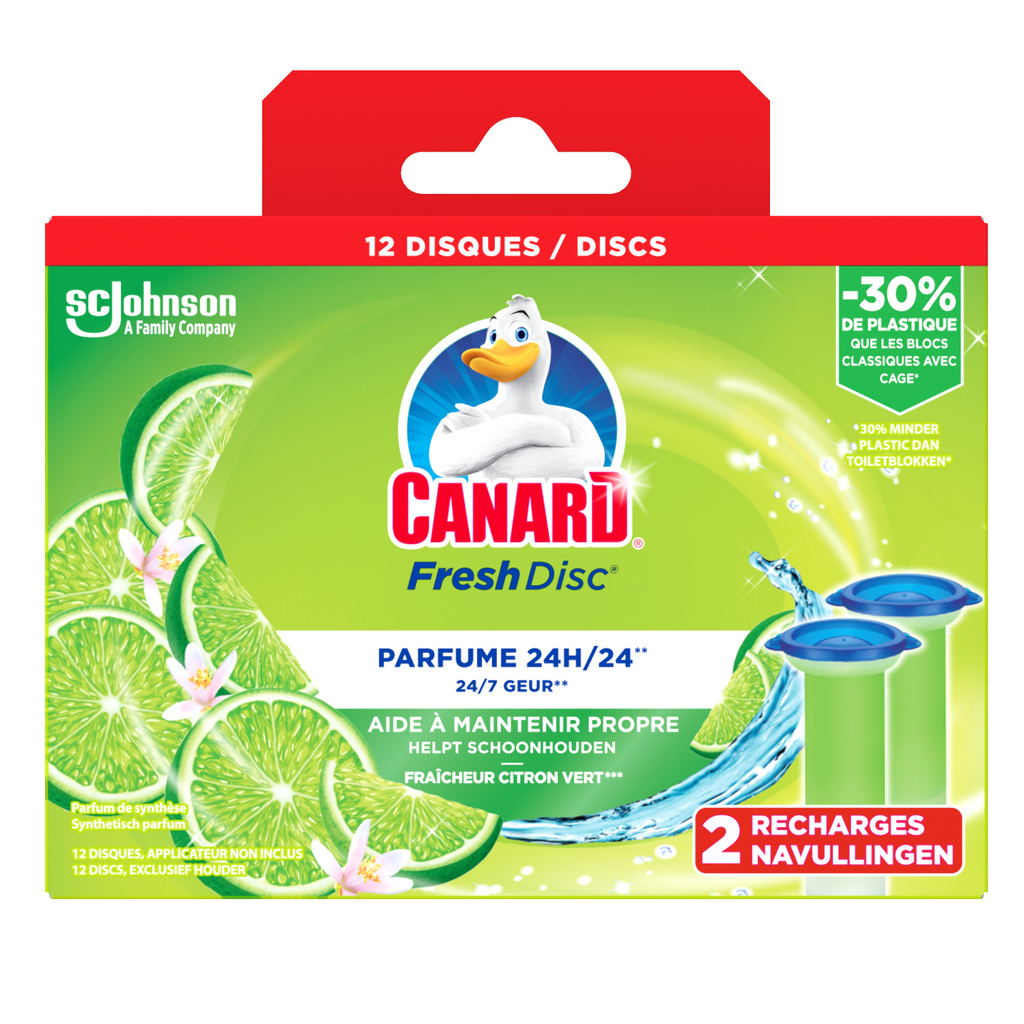 Canard® Fresh Disc® Recharges Fraîcheur Citron Vert – 2 recharges (12 disques)