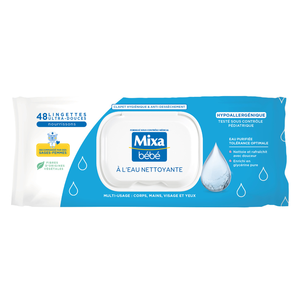 Mixa Baby Lingettes à l’Eau 48pcs