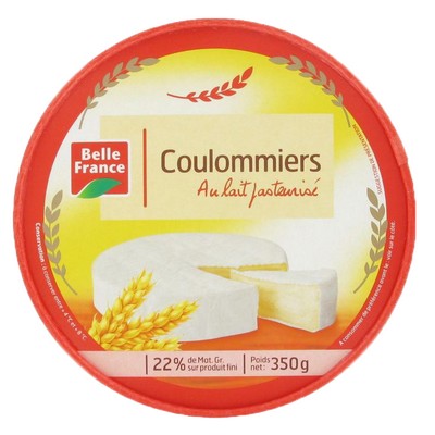 Coulommiers Pasteurized Milk Belle France Box 350g