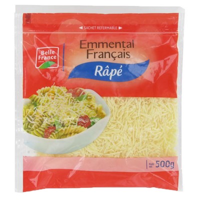Emmental Râpé Sachet Zip Belle France 500g