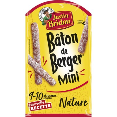 Saucisson Bâton de Berger Mini Justin Bridou Nature 9 bâtonnets - 100g