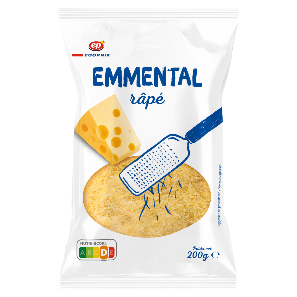 Grated Emmental Cheese Sachet 200g