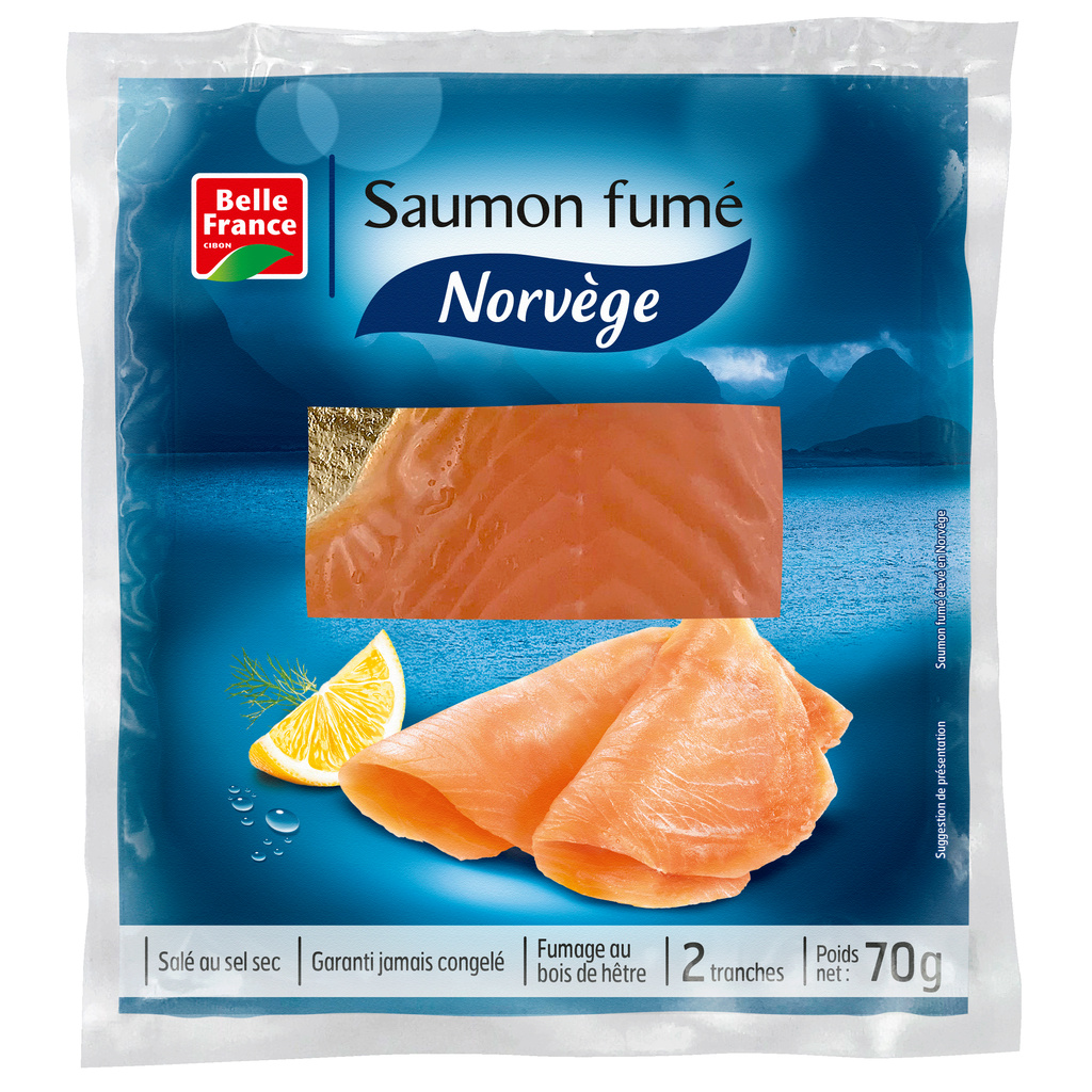 Norwegian Smoked Salmon x2 Slices BF Tray 70g