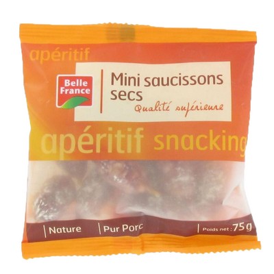 SAUCISSON MINI NATURE SEC BF SACHET 75 G
