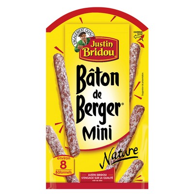 Bâton de Berger Mini Justin Bridou Nature 7 bâtonnets - 80g