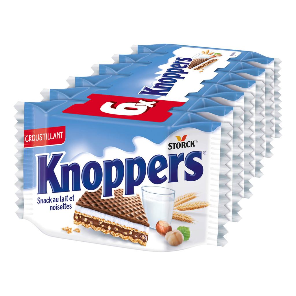 Milk Hazelnut Wafers x6 150g Knoppe