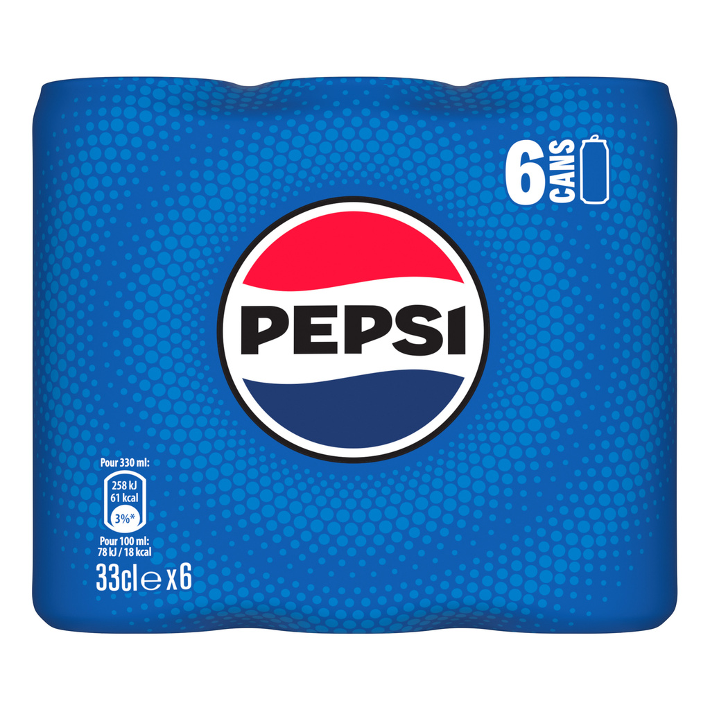 Pepsi Regular Sleek Can 330ml x6