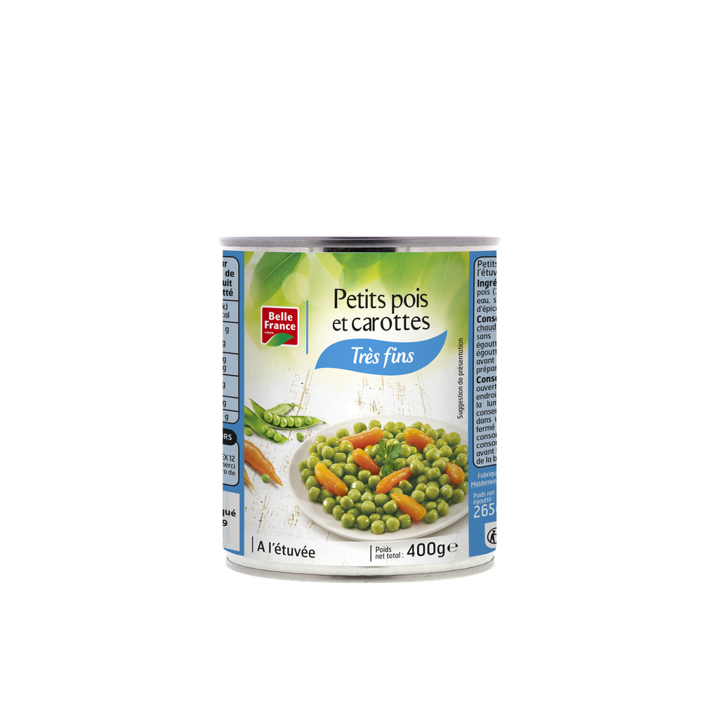 Belle France Petit Pois & Carrots 400g Can