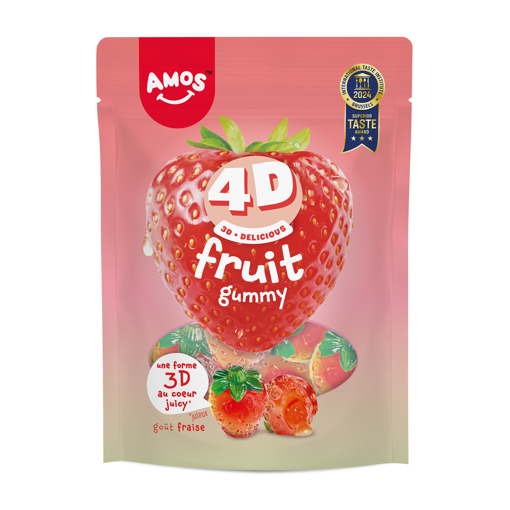 AMOS Strawberry Fruit Candy 120g