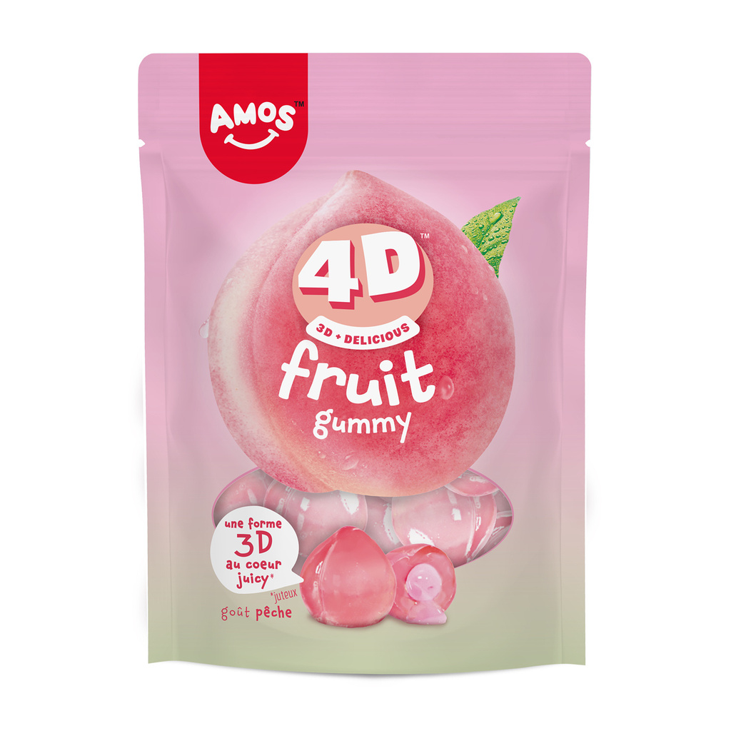 AMOS Peach Fruit Candies 120g