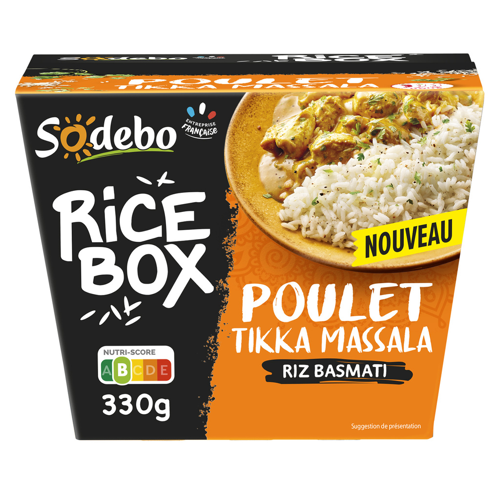 SODEBO RiceBox 330g Poulet Tikka Massala
