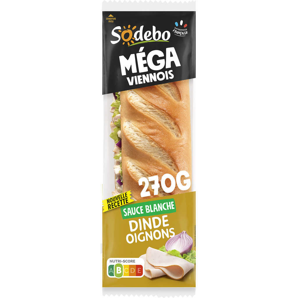 SODEBO MEGA BAGUETTE Sandwich Dinde 270G