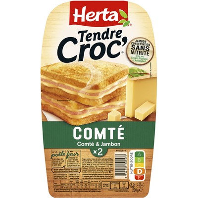 HERTA Croque-Monsieur Comté No Nitrites x2 200G