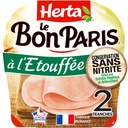 LE BON PARIS Jambon à l'Étouffée CSNi 2 Tranches 70g