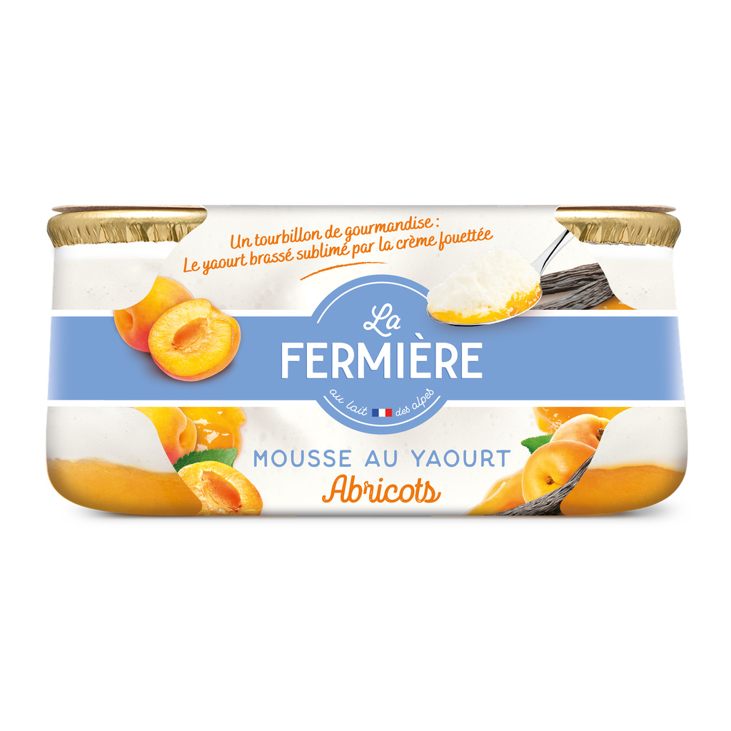 Mousse au Yaourt sur Lit d'Abricot 2x90g