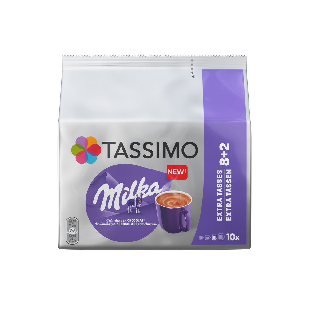 TASSIMO MILKA COFFEE PODS X10 NEW FORMAT – 160G
