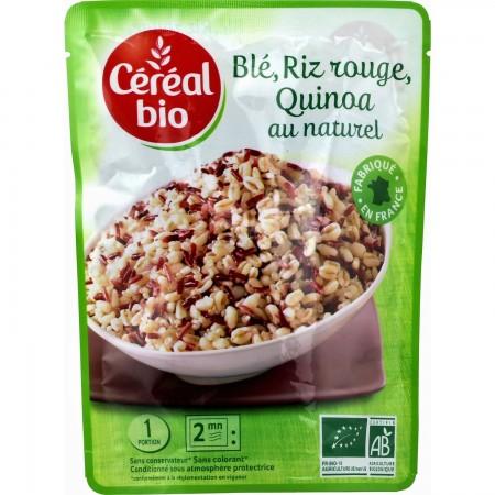 Céréales Bio en Doypack Blé Rouge Riz Quinoa 220g