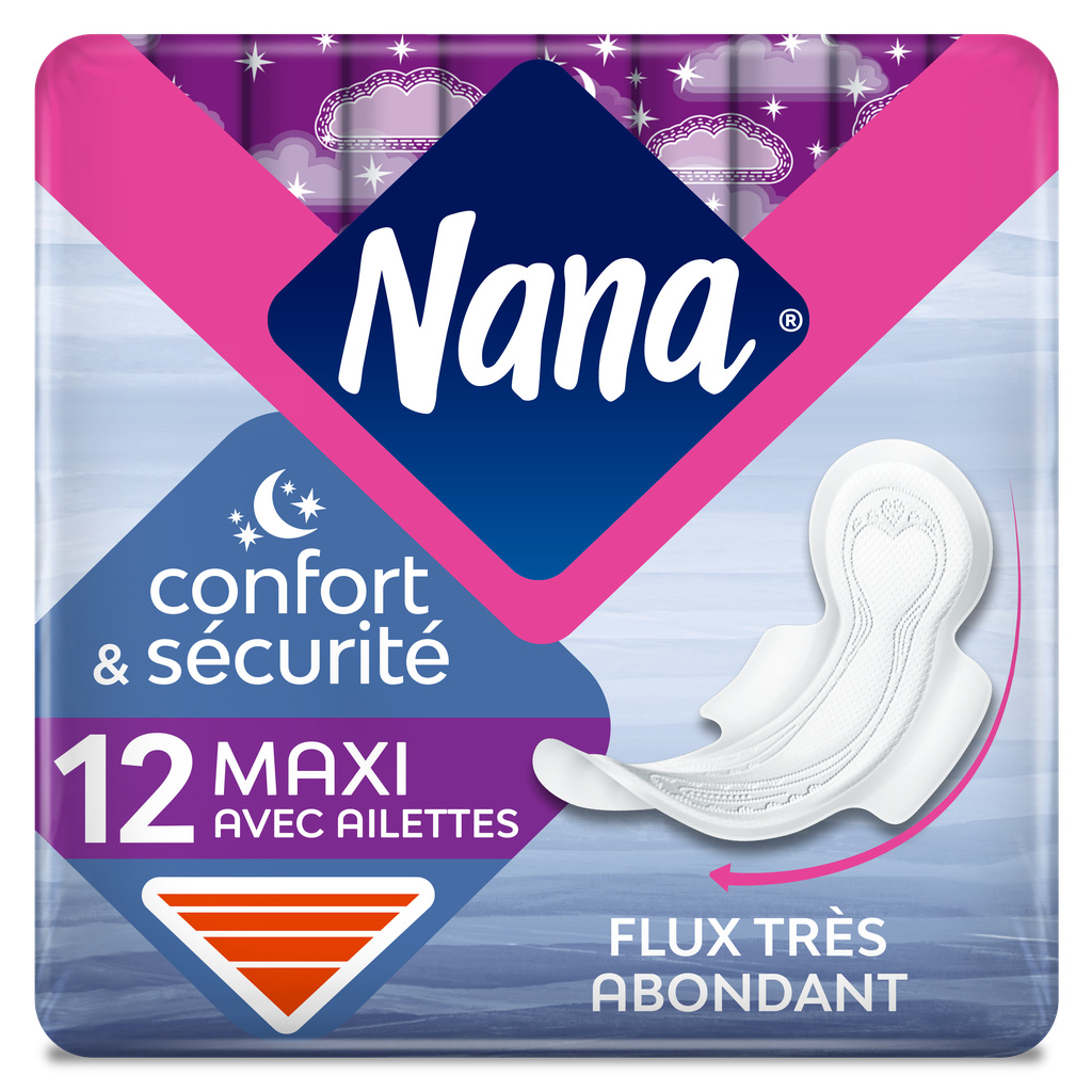 Nana Maxi Goodnight Sanitary Pads x12